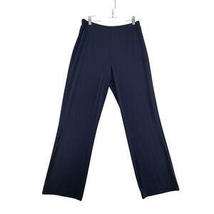 Easywear by Chico's Wide Leg Pants Women 2 Short Large Navy Stretch Minimalist